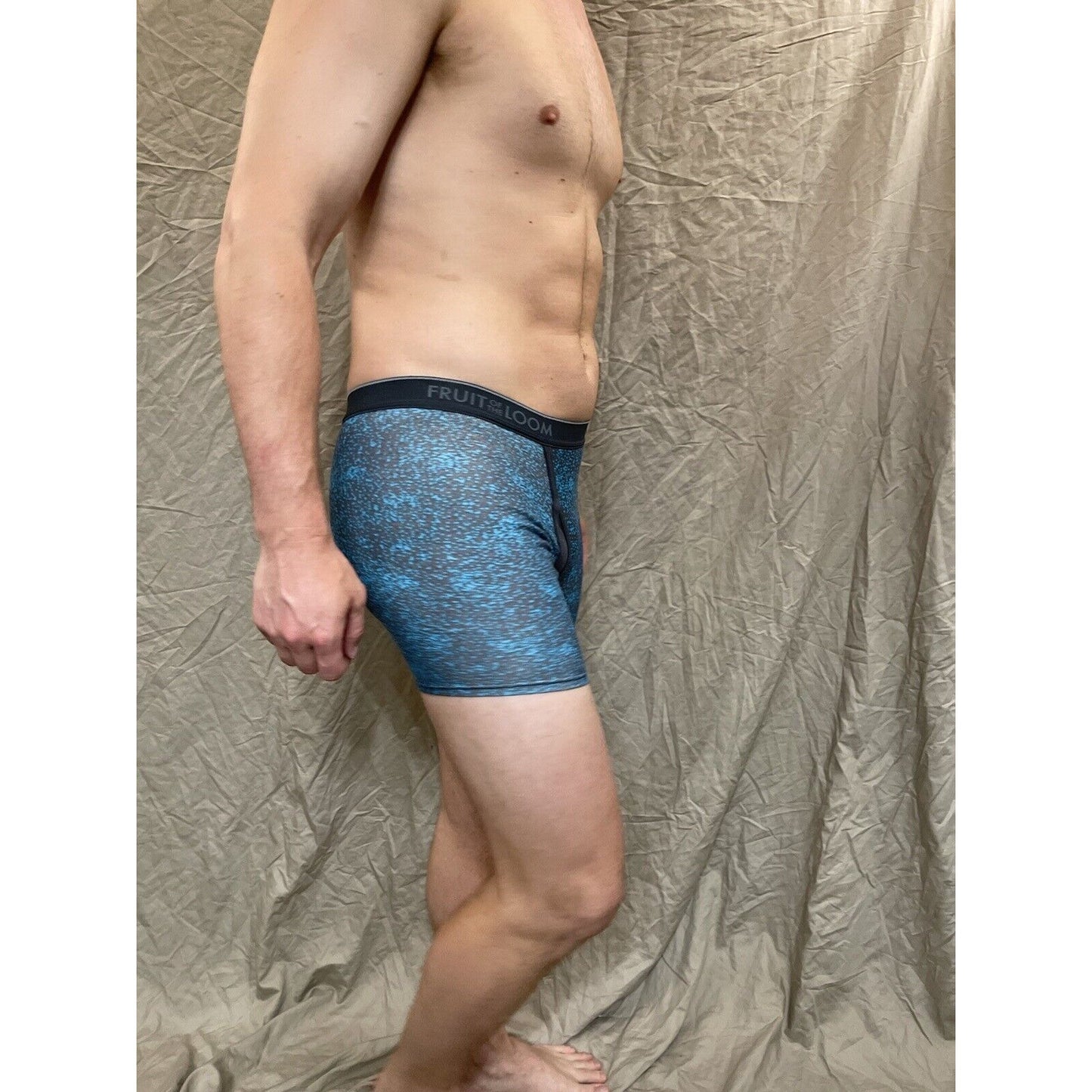 men's fruit of the loom green and gray small boxer brief